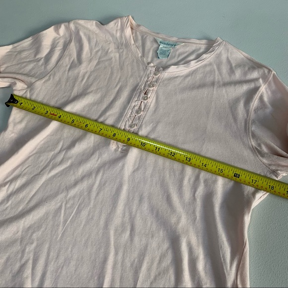 Sundance Pink Cotton Henley Shirt 3/4 Sleeve - Button Cuff Women's Size Medium - Picture 4 of 8